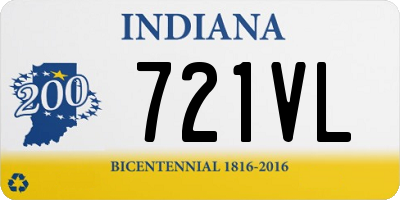 IN license plate 721VL