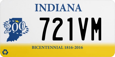 IN license plate 721VM