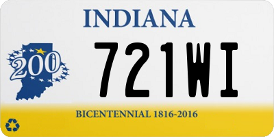 IN license plate 721WI