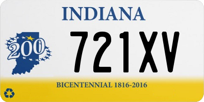 IN license plate 721XV