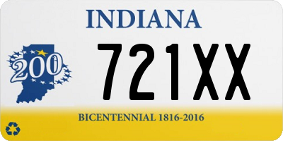 IN license plate 721XX