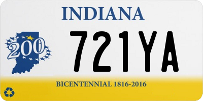 IN license plate 721YA