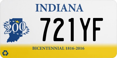 IN license plate 721YF