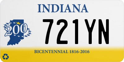 IN license plate 721YN