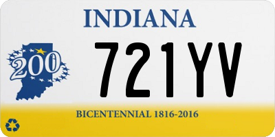 IN license plate 721YV