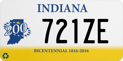 IN license plate 721ZE