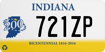 IN license plate 721ZP