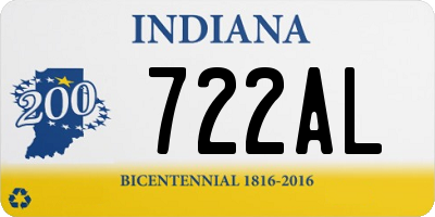IN license plate 722AL