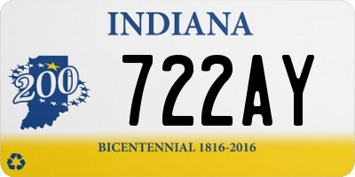IN license plate 722AY