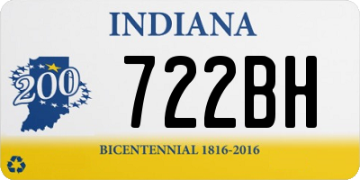 IN license plate 722BH