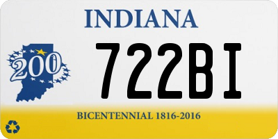 IN license plate 722BI