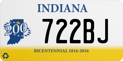 IN license plate 722BJ