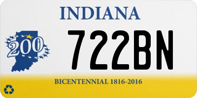 IN license plate 722BN