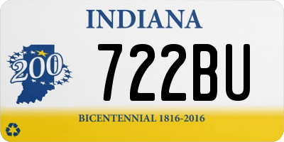 IN license plate 722BU