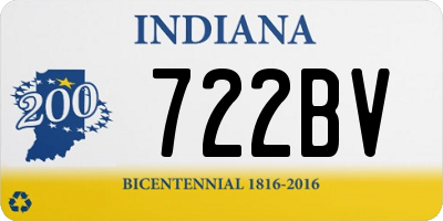 IN license plate 722BV