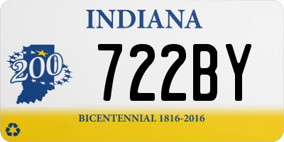 IN license plate 722BY