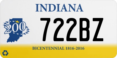 IN license plate 722BZ