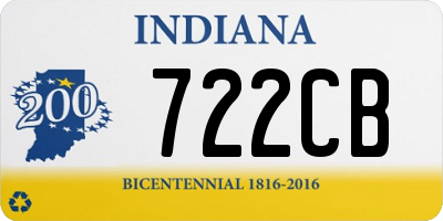 IN license plate 722CB