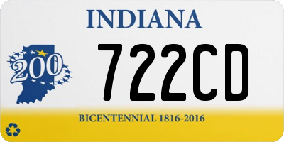 IN license plate 722CD