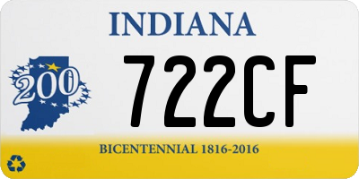 IN license plate 722CF