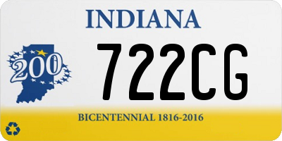 IN license plate 722CG