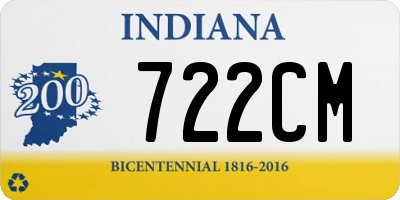 IN license plate 722CM