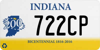 IN license plate 722CP