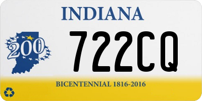 IN license plate 722CQ