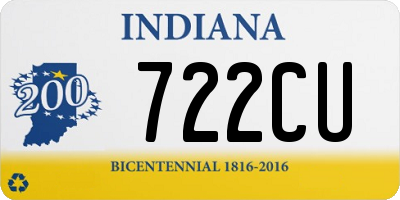 IN license plate 722CU