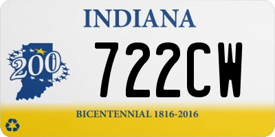 IN license plate 722CW