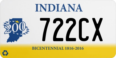 IN license plate 722CX