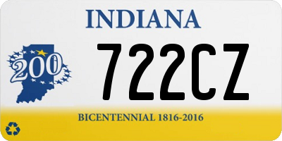 IN license plate 722CZ