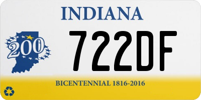 IN license plate 722DF
