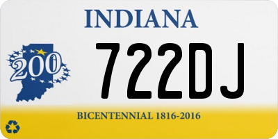 IN license plate 722DJ