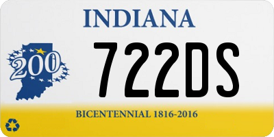 IN license plate 722DS