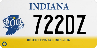 IN license plate 722DZ