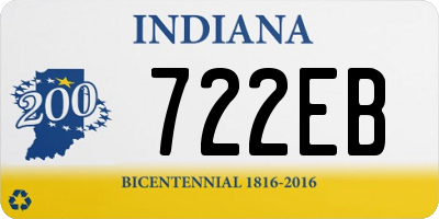 IN license plate 722EB