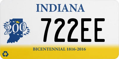IN license plate 722EE