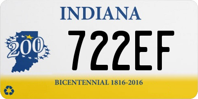 IN license plate 722EF