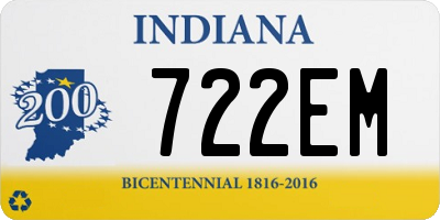 IN license plate 722EM