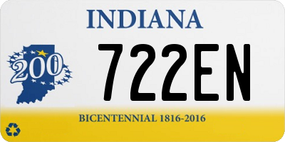 IN license plate 722EN