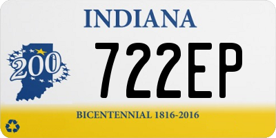 IN license plate 722EP