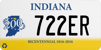 IN license plate 722ER