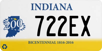 IN license plate 722EX