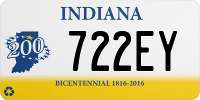 IN license plate 722EY