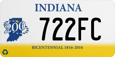 IN license plate 722FC