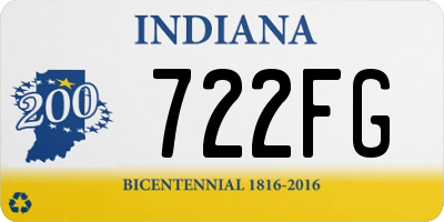 IN license plate 722FG