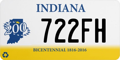 IN license plate 722FH