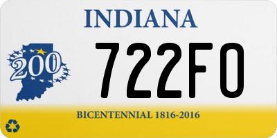 IN license plate 722FO