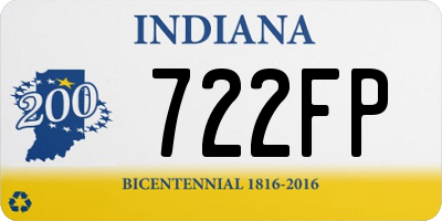 IN license plate 722FP